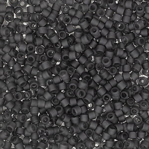 Miyuki delica beads 11/0 - Matte transparent charcoal - DB-2406